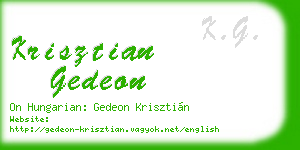 krisztian gedeon business card