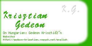 krisztian gedeon business card